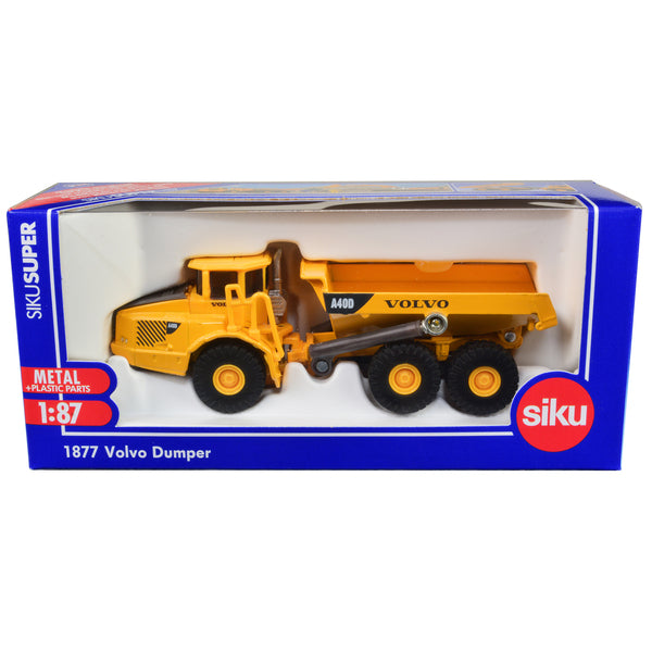 Volvo A40D Dump Truck Yellow 1/87 (HO) Diecast Model by Siku