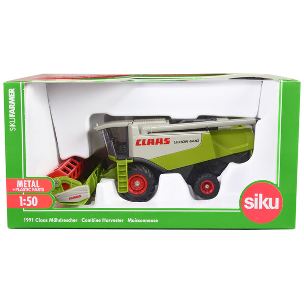 Claas Lexion 600 Combine Harvester Green and Gray 1/50 Diecast Model by Siku