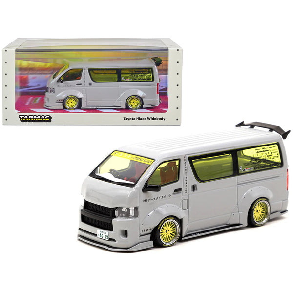 Toyota Hiace Widebody Van RHD (Right Hand Drive) Gray "Hobby43" 1/43 Diecast Model Car by Tarmac Works