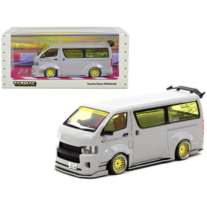 Toyota Hiace Widebody Van RHD (Right Hand Drive) Gray "Hobby43" 1/43 Diecast Model Car by Tarmac Works