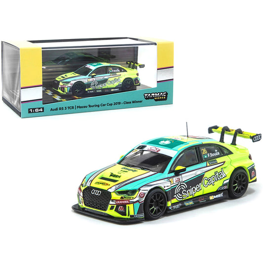 Audi RS 3 TCR #26 Filipe de Souza Macau Touring Car Cup (2019) 1950cc Class Winner 1/64 Diecast Model Car by Tarmac Works