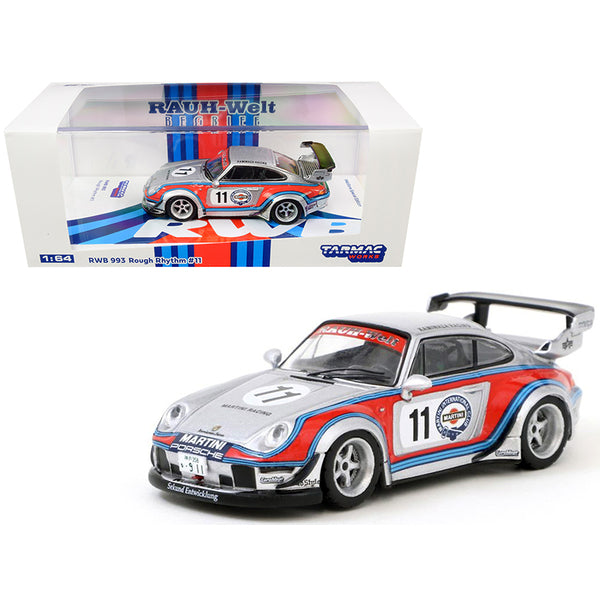 Porsche RWB 993 #11 Rough Rhythm "Martini International Club" "Kamiwaza Racing" WebStore Special Edition "RAUH-Welt BEGRIFF" 1/64 Diecast Model Car by Tarmac Works