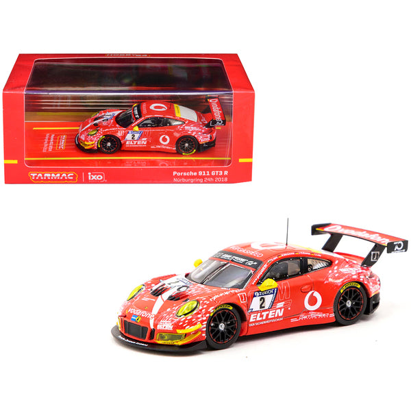 Porsche 911 GT3 R #2 Marek Bockmann - Steve Jans - Lucas Luhr - Jan-Erik Slooten "24 Hours of Nurburgring" (2018) "Hobby64" Series 1/64 Diecast Model Car by Tarmac Works