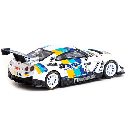 Nissan GT-R NISMO GT3 #21 Luis Moreno "Tarmac eMotorsports" "GT World Challenge Asia Esports" (2020) with Plastic Transporter Packaging "GReddy" 1/64 Diecast Model Car by Tarmac Works