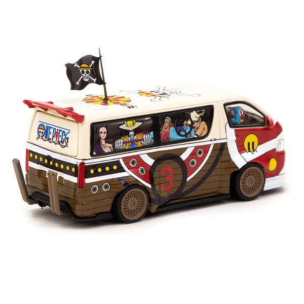 Toyota Hiace Widebody Van #1 RHD (Right Hand Drive) "Thousand Sunny" Pirate Ship Livery "One Piece" TV series (1999-Current) "Hobby64" Series 1/64 Diecast Model Car by Tarmac Works