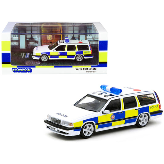 Volvo 850 Estate RHD (Right Hand Drive) GMP "Greater Manchester Police" (United Kingdom) Police Car 1/64 Diecast Model Car by Tarmac Works