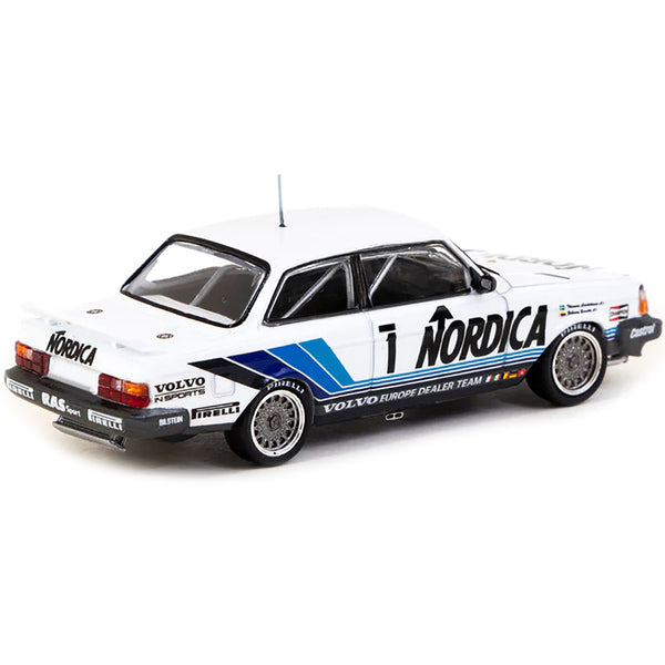 Volvo 240 Turbo #1 Johnny Cecotto - Thomas Lindstrom Winner "ETCC Zolder" (1986) "Hobby64" Series 1/64 Diecast Model Car by Tarmac Works