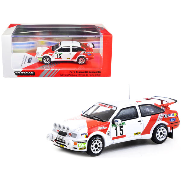 Ford Sierra RS Cosworth #15 Carlos Sainz - Luis Moya "Rally de Portugal - Vinho do Porto" (1988) "Hobby64" Series 1/64 Diecast Model Car by Tarmac Works