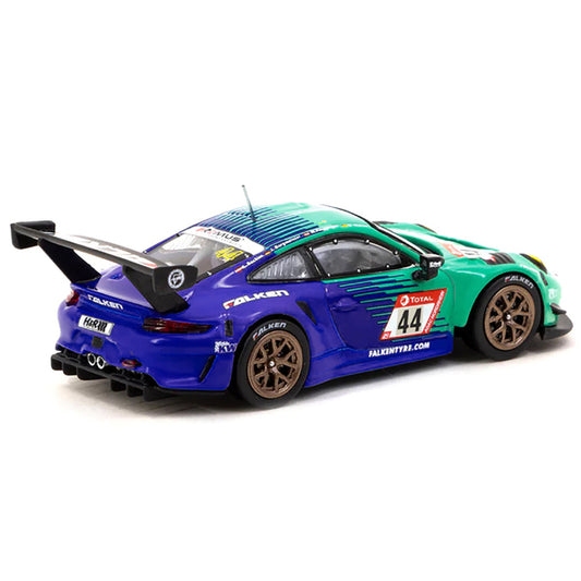 Porsche 911 GT3 R #44 Klaus Bachler - Jorg Bergmeister - Martin Ragginger - Dirk Werner "Falken Motorsports" "24 Hours of Nurburgring" (2019) "Hobby64" Series 1/64 Diecast Model Car by Tarmac Works