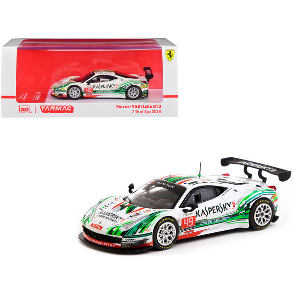 Ferrari 458 Italia GT3 #49 Rui Aguas - Stephane Lemeret - Alexander Moiseev - Davide Rizzo "24 Hours of Spa" (2016) "Hobby64" Series 1/64 Diecast Model Car by Tarmac Works