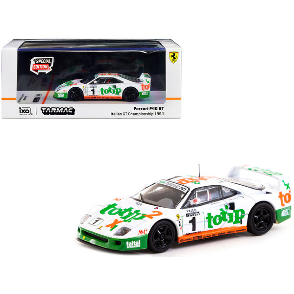 Ferrari F40 GT #1 Federico D'Amore - Oscar Larrauri "Italian GT Championship" (1994) "Hobby64" Series 1/64 Diecast Model Car by Tarmac Works