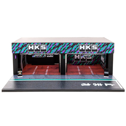 Garage Diorama "HKS" Display for 1/64 Model Cars by Tarmac Works