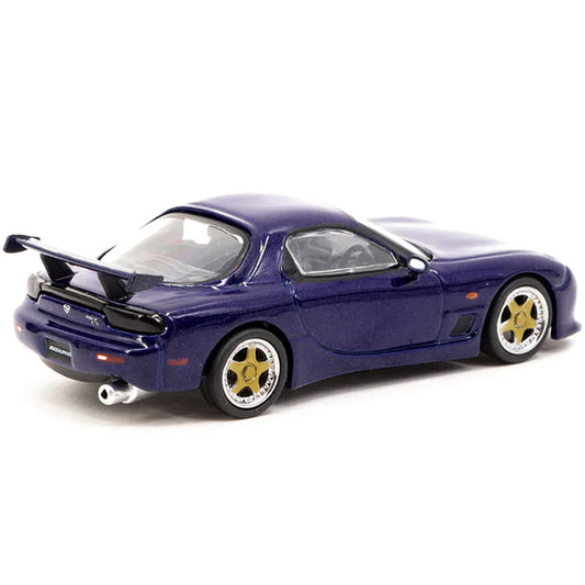 Mazda RX-7 FD3S Mazdaspeed A-Spec RHD (Right Hand Drive) Innocent Blue Mica "Global64" Series 1/64 Diecast Model Car by Tarmac Works