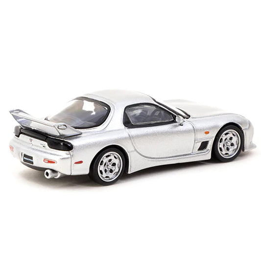 Mazda RX-7 (FD3S) Mazdaspeed A-Spec RHD (Right Hand Drive) Silver Stone Metallic "Global64" Series 1/64 Diecast Model Car by Tarmac Works