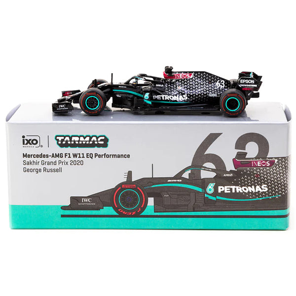 Mercedes-AMG F1 W11 EQ Performance #63 George Russell Formula One F1 "Sakhir GP" (2020) "Global64" Series 1/64 Diecast Model Car by Tarmac Works