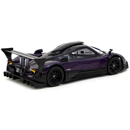 Pagani Zonda R Viola PSO Metallic and Black "Global64" Series 1/64 Diecast Model Car by Tarmac Works