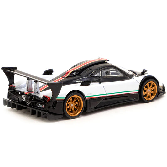 Pagani Zonda R Bianco Benny White and Black "Global64" Series 1/64 Diecast Model Car by Tarmac Works