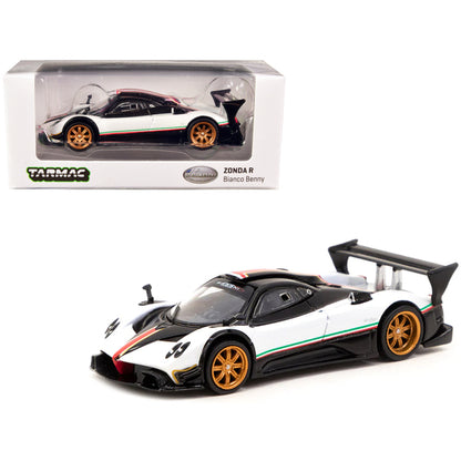 Pagani Zonda R Bianco Benny White and Black "Global64" Series 1/64 Diecast Model Car by Tarmac Works