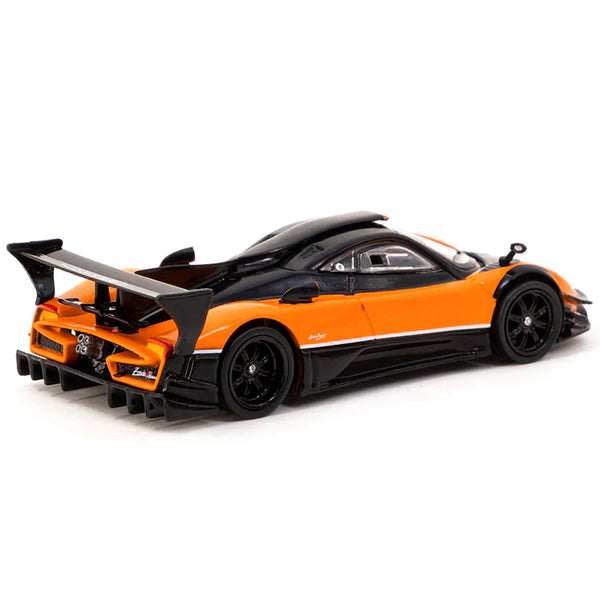 Pagani Zonda Revolucion Arancio Saint Tropez Orange and Black "Global64" Series 1/64 Diecast Model by Tarmac Works