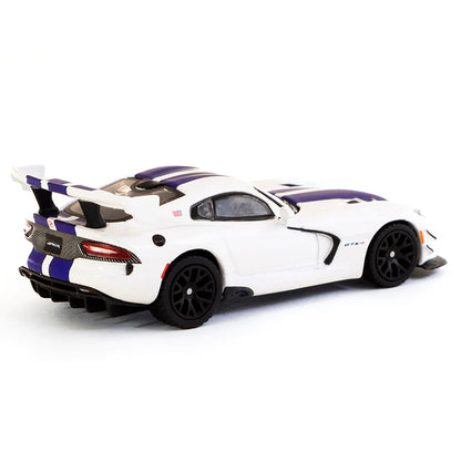 Dodge Viper ACR Extreme Commemorative Edition White with Blue Stripes "Lamley Group Special Edition" "Global64" Series 1/64 Diecast Model Car by Tarmac Works