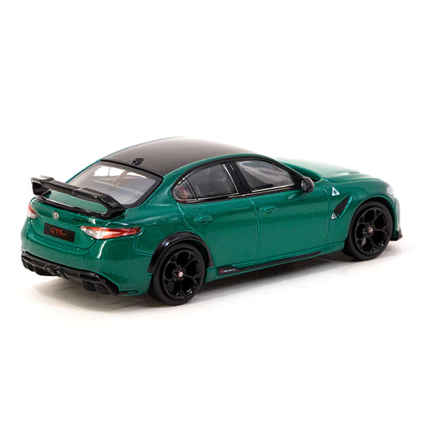 Alfa Romeo Giulia GTAm Green Metallic with Black Top "Global64" Series 1/64 Diecast Model by Tarmac Works