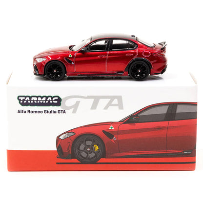 Alfa Romeo Giulia GTA Red Metallic with Black Top "Global64" Series 1/64 Diecast Model Car by Tarmac Works