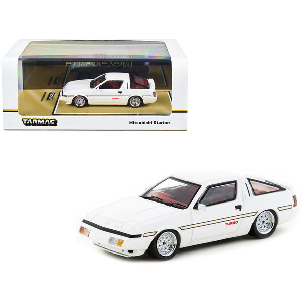 Mitsubishi Starion Turbo RHD (Right Hand Drive) White Metallic "Road64" Series 1/64 Diecast Model Car by Tarmac Works