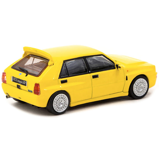 Lancia Delta HF Integrale Giallo Ginestra Yellow "Road64" Series 1/64 Diecast Model Car by Tarmac Works