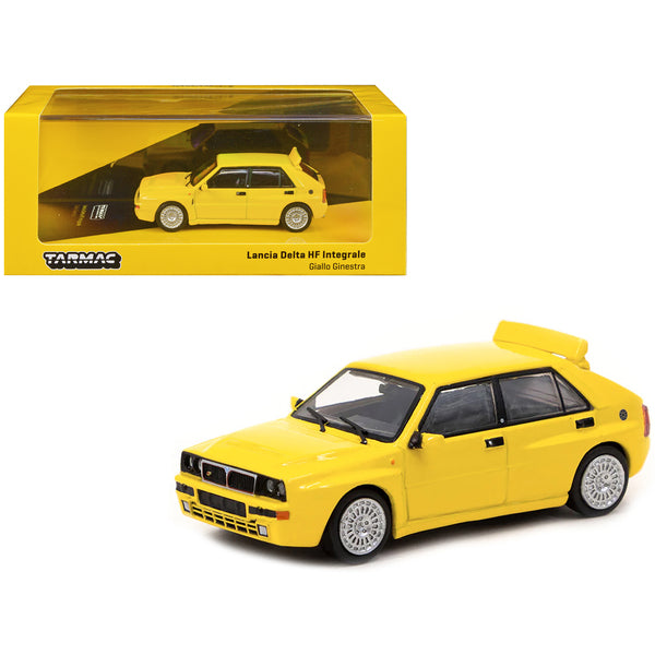 Lancia Delta HF Integrale Giallo Ginestra Yellow "Road64" Series 1/64 Diecast Model Car by Tarmac Works