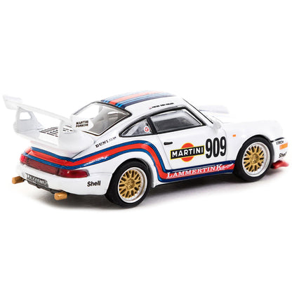 Porsche 911 RSR #909 "Martini Racing" White with Stripes "Collab64" Series 1/64 Diecast Model Car by Schuco & Tarmac Works