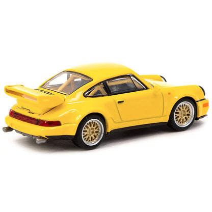 Porsche 911 RSR Yellow "Collab64" Series 1/64 Diecast Model Car by Schuco & Tarmac Works