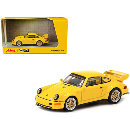 Porsche 911 RSR Yellow "Collab64" Series 1/64 Diecast Model Car by Schuco & Tarmac Works