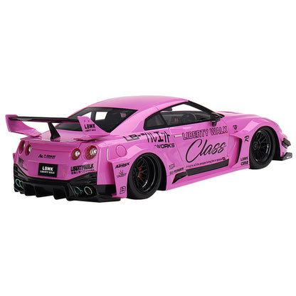 Nissan 35GT-RR Ver. 1 LB-Silhouette Works GT RHD (Right Hand Drive) "Class" Pink with Graphics 1/18 Model Car by Top Speed