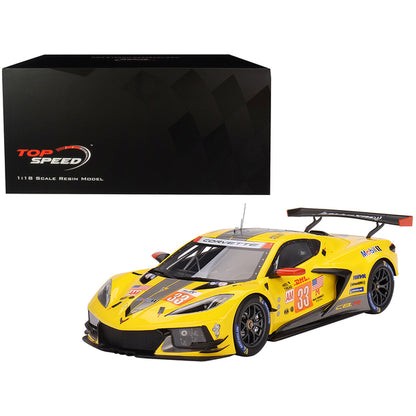 Chevrolet Corvette C8.R #33 Nicky Catsburg - Ben Keating - Nicolas Varrone "Corvette Racing" Winner LMGTE Am "1000 Miles of Sebring" (2023) 1/18 Model Car by Top Speed