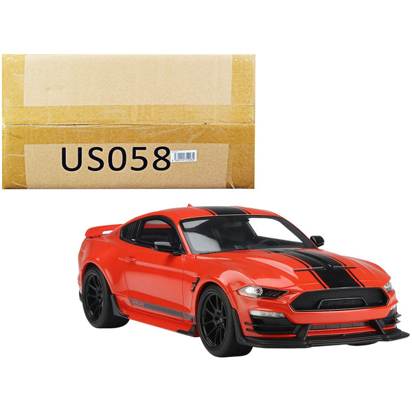 2021 Shelby Super Snake Coupe Red with Black Stripes "USA Exclusive" Series 1/18 Model Car by GT Spirit for ACME