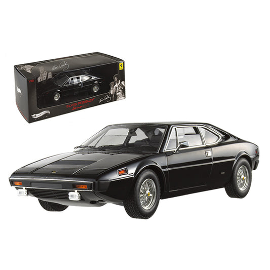 Ferrari Dino 308 GT4 Black (Elvis Presley Owned) "Elite Edition" Series 1/18 Diecast Model Car by Hot Wheels