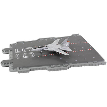 Grumman F-14 Tomcat Fighter Aircraft "VF-41 Black Aces" and Section A of USS Enterprise (CVN-65) Aircraft Carrier Display Deck "Legendary F-14 Tomcat" Series 1/200 Diecast Model by Forces of Valor