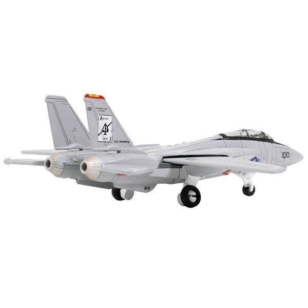 Grumman F-14 Tomcat Fighter Aircraft "VF-41 Black Aces" and Section A of USS Enterprise (CVN-65) Aircraft Carrier Display Deck "Legendary F-14 Tomcat" Series 1/200 Diecast Model by Forces of Valor