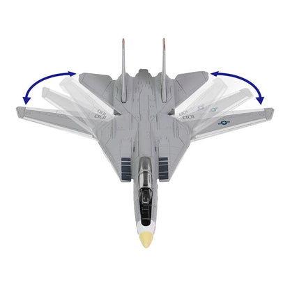 Grumman F-14 Tomcat Fighter Aircraft "VF-1 Wolfpack" and Section B of USS Enterprise (CVN-65) Aircraft Carrier Display Deck "Legendary F-14 Tomcat" Series 1/200 Diecast Model by Forces of Valor