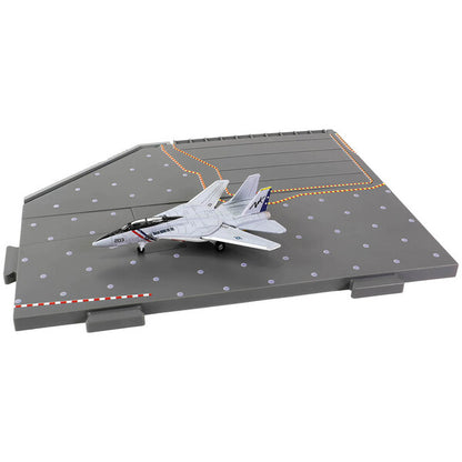 Grumman F-14 Tomcat Fighter Aircraft "VF-2 Bounty Hunters" and Section C of USS Enterprise (CVN-65) Aircraft Carrier Display Deck "Legendary F-14 Tomcat" Series 1/200 Diecast Model by Forces of Valor