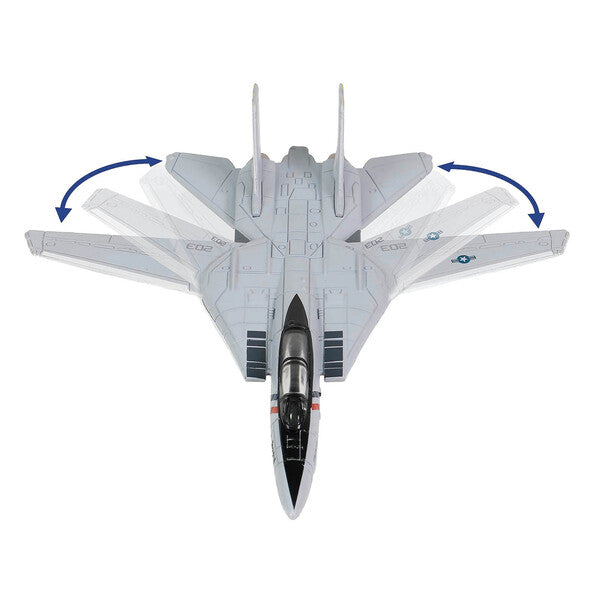 Grumman F-14 Tomcat Fighter Aircraft "VF-2 Bounty Hunters" and Section C of USS Enterprise (CVN-65) Aircraft Carrier Display Deck "Legendary F-14 Tomcat" Series 1/200 Diecast Model by Forces of Valor