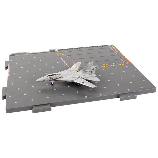 Grumman F-14 Tomcat Fighter Aircraft "VF-114 Aardvarks" and Section E of USS Enterprise (CVN-65) Aircraft Carrier Display Deck "Legendary F-14 Tomcat" Series 1/200 Diecast Model by Forces of Valor