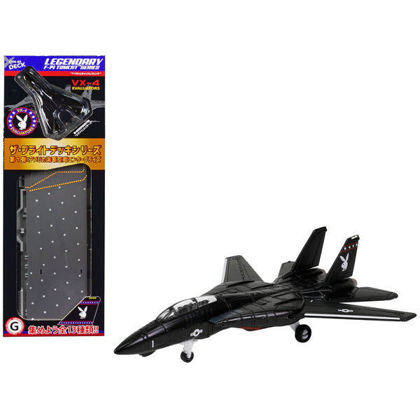 Grumman F-14 Tomcat Fighter Aircraft "VX-4 Evaluators" and Section G of USS Enterprise (CVN-65) Aircraft Carrier Display Deck "Legendary F-14 Tomcat" Series 1/200 Diecast Model by Forces of Valor