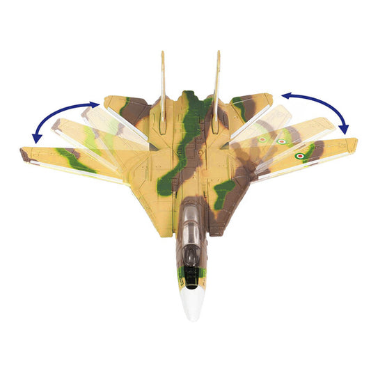 Grumman F-14A Persian Cat Fighter Aircraft "IRIAF" and Section H of USS Enterprise (CVN-65) Aircraft Carrier Display Deck "Legendary F-14 Tomcat" Series 1/200 Diecast Model by Forces of Valor