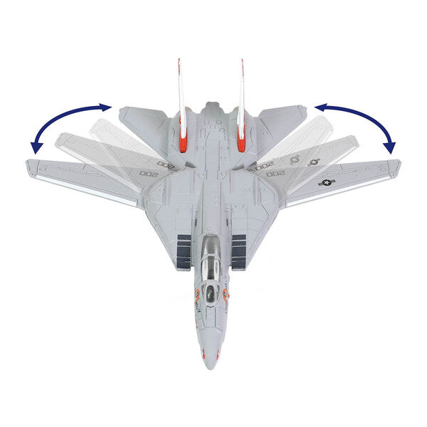 Grumman F-14A Tomcat Fighter Aircraft "VF-111 Sundowners" and Section J of USS Enterprise (CVN-65) Aircraft Carrier Display Deck "Legendary F-14 Tomcat" Series 1/200 Diecast Model by Forces of Valor