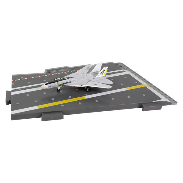 Grumman F-14B Tomcat Fighter Aircraft "VF-142 Ghostriders" and Section K of USS Enterprise (CVN-65) Aircraft Carrier Display Deck "Legendary F-14 Tomcat" Series 1/200 Diecast Model by Forces of Valor