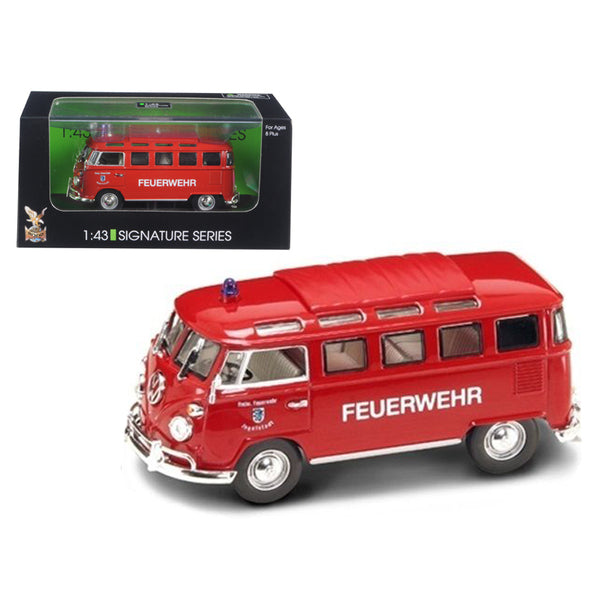 1962 Volkswagen Microbus Police Fire Department 1/43 Diecast Car Model by Road Signature